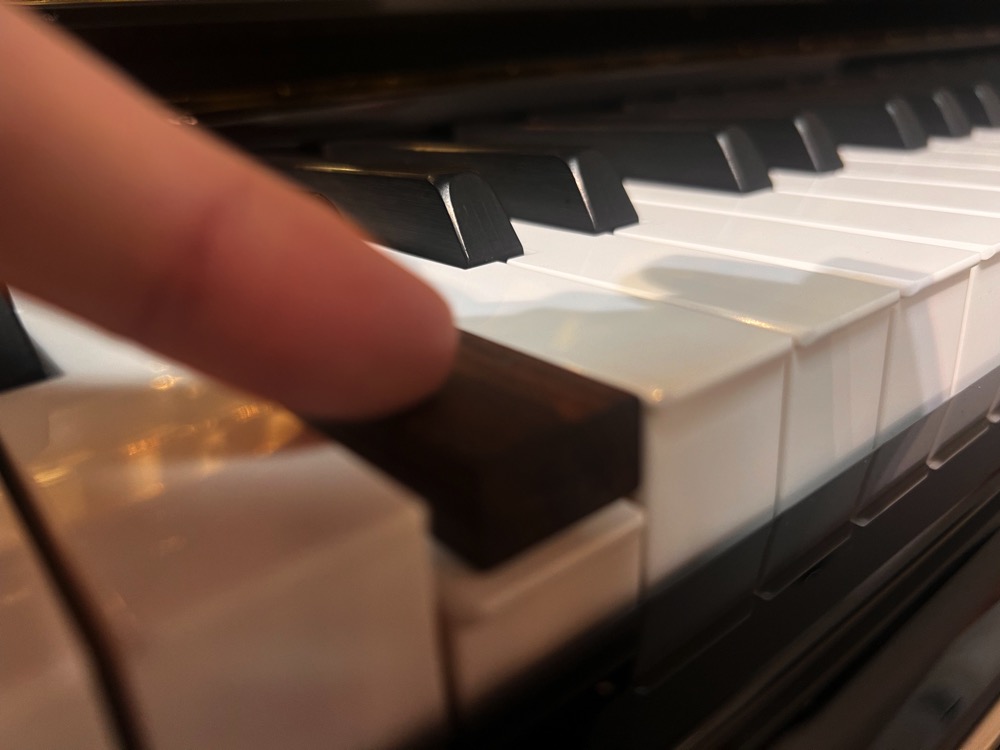 piano keydepth