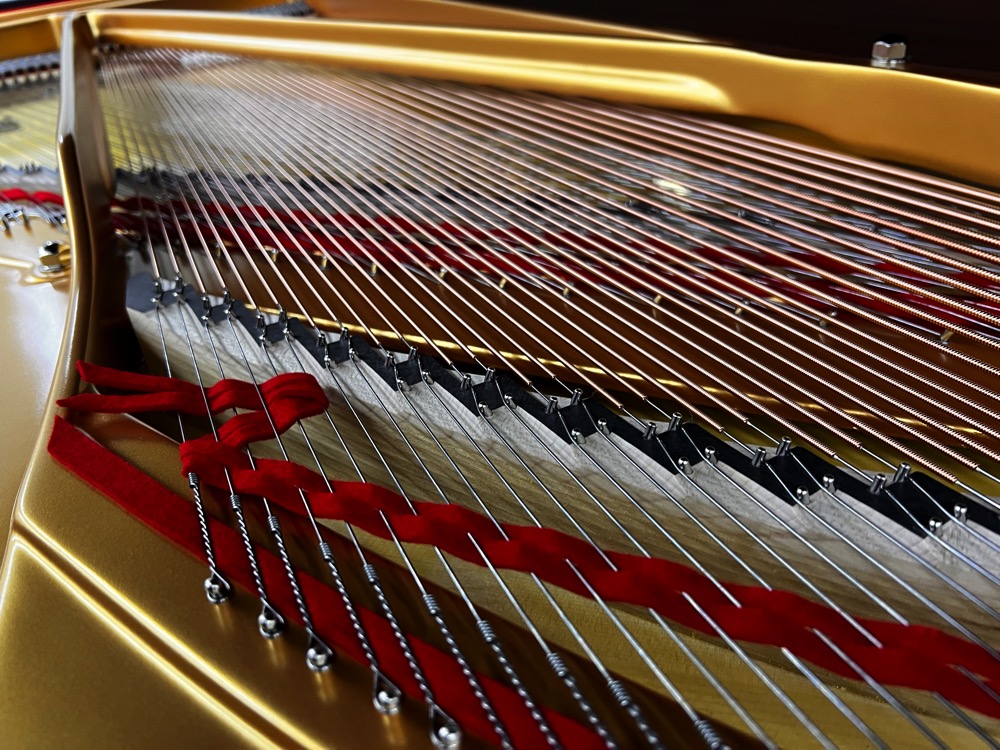 grand piano base strings